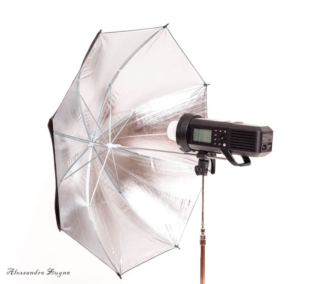 ombrello per flash fotografico
