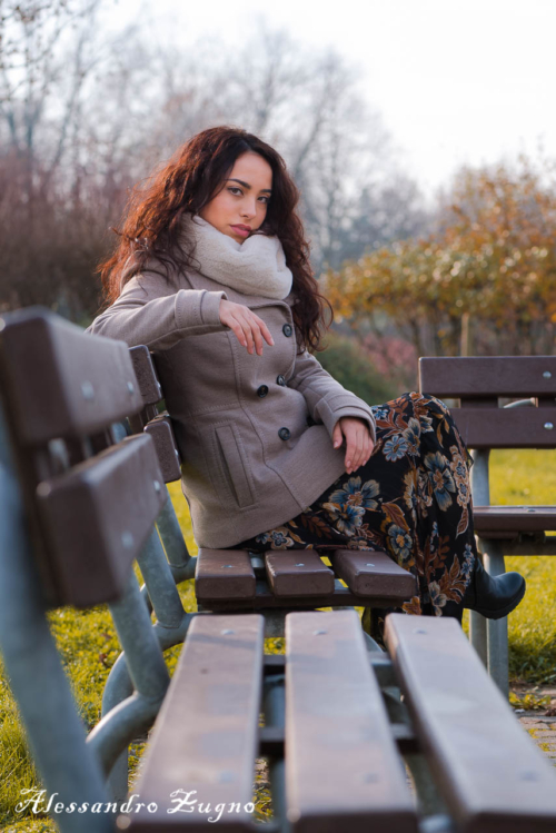 shooting fotografico di moda autunnale al Parco Iris di Padova