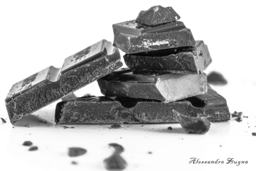foto food in bianco e nero di cioccolato