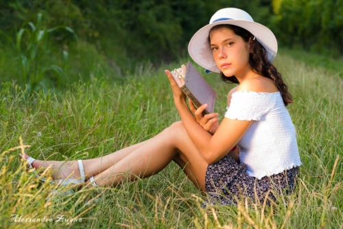 Servizio fotografico pubblicitario nei colli euganei con modella