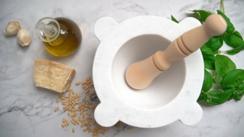 Video ricetta pesto genovese al mortaio
