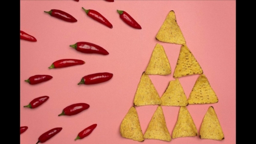 Stop motion tortillas piccanti