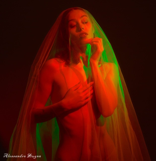 ritratto glamour con gelatine colorate